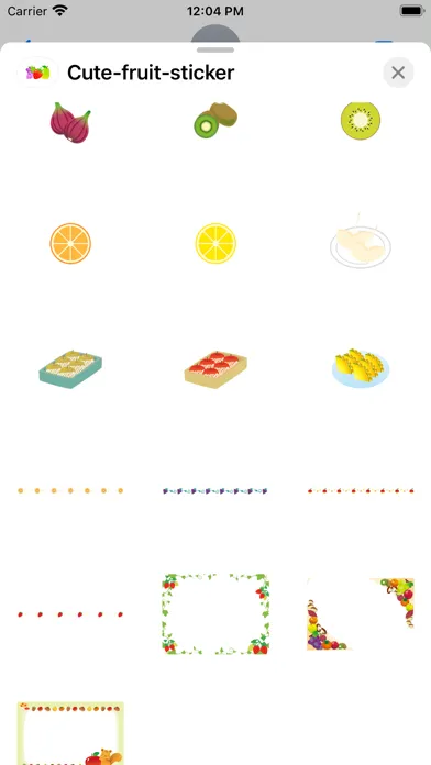 Cute fruit sticker 스크린샷