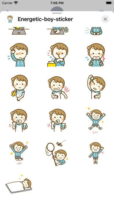 Energetic boy sticker Screenshots