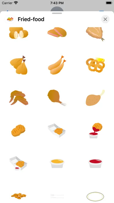 Capturas de pantalla de Fried food sticker