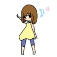 Girl dancing sticker