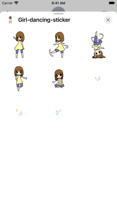 Captures d'écran de Girl dancing sticker
