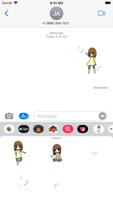 Captures d'écran de Girl dancing sticker