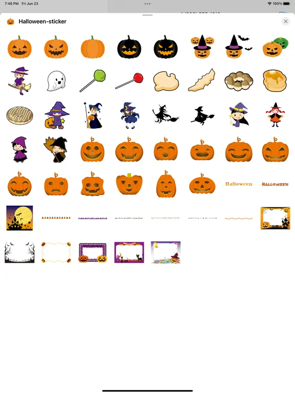 Halloween cute sticker iPad  스크린샷
