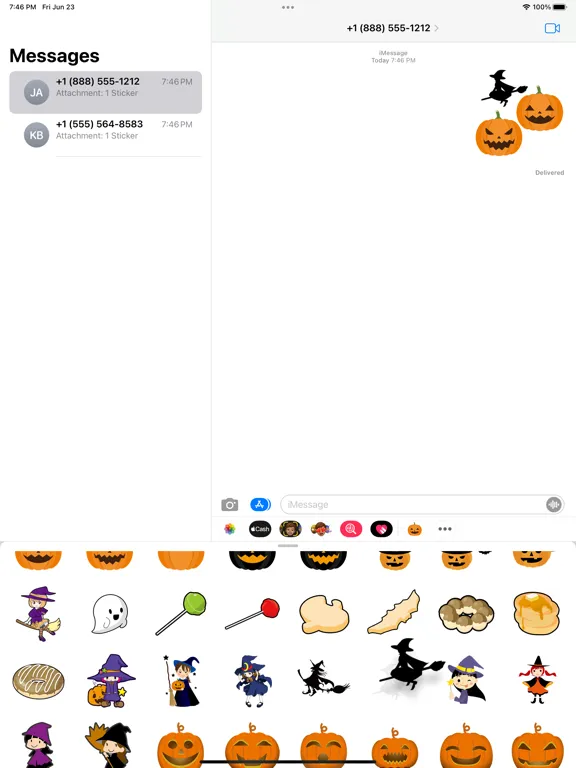 Halloween cute sticker iPad  스크린샷