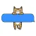 Message hug hold cat sticker