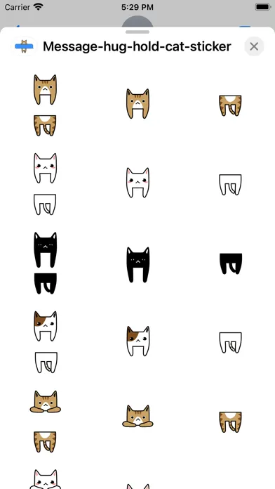 Message hug hold cat sticker स्क्रीनशॉट