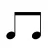 Musical note sticker