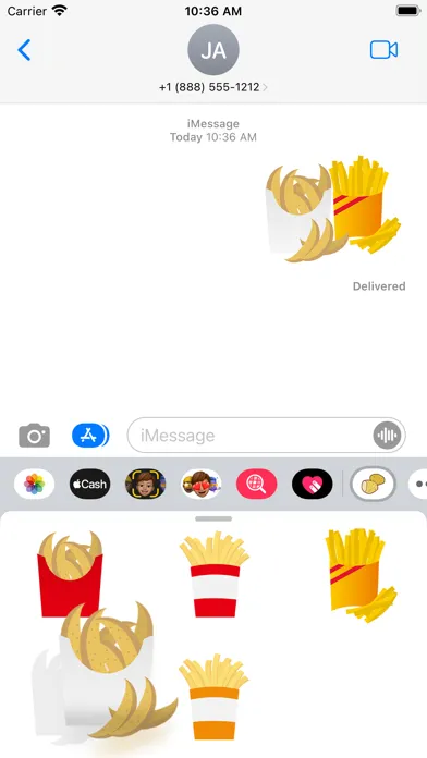 Capturas de tela do Potato sticker
