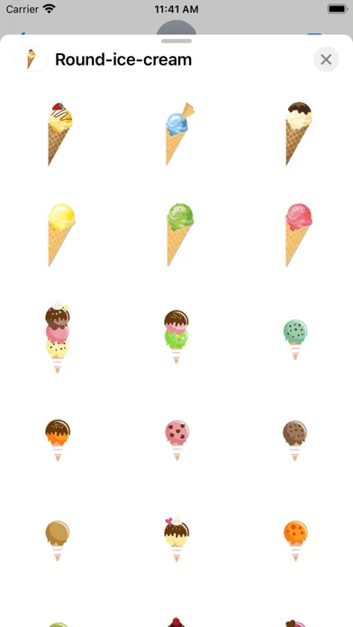 Tangkapan layar Round ice cream