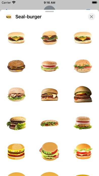 Tangkapan layar Seal burger