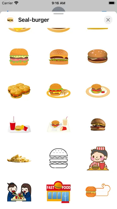 Tangkapan layar Seal burger