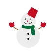 Cute sticker snowman Cute sticker snowman