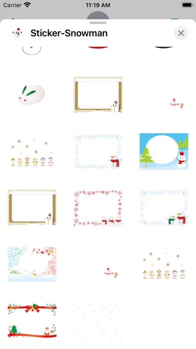 Cute sticker snowman سکرین شاٹس