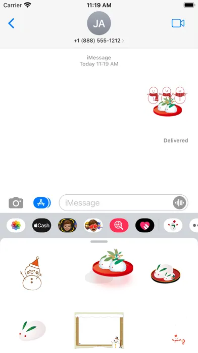 Cute sticker snowman سکرین شاٹس
