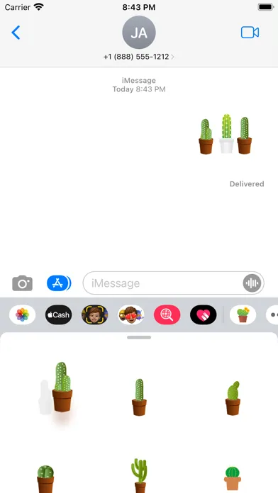 Sticker cactus سکرین شاٹس