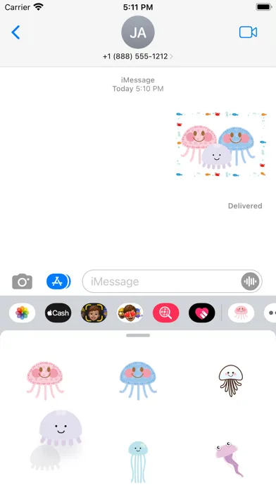 ภาพหน้าจอของ Sticker jellyfish