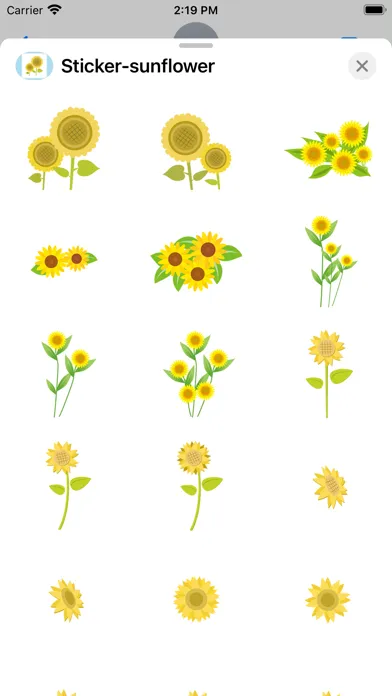 Captures d'écran de Sticker sunflower