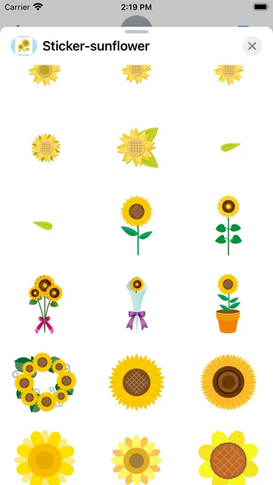 Captures d'écran de Sticker sunflower