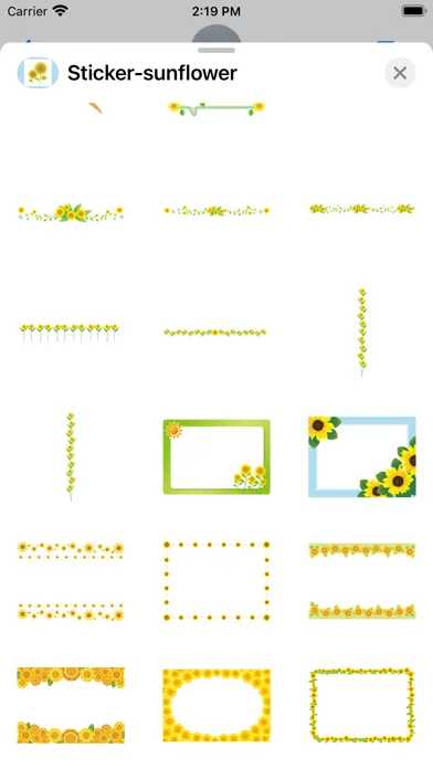 Captures d'écran de Sticker sunflower