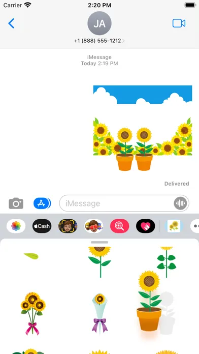 Captures d'écran de Sticker sunflower