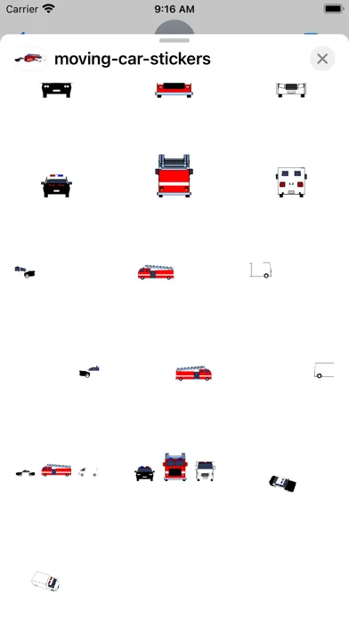 Capturas de tela do moving car stickers