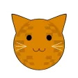 red tabby cat ball sticker