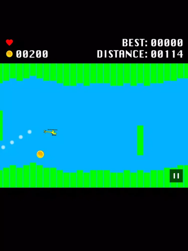 Tangkapan skrin Helicopter And Coins iPad 