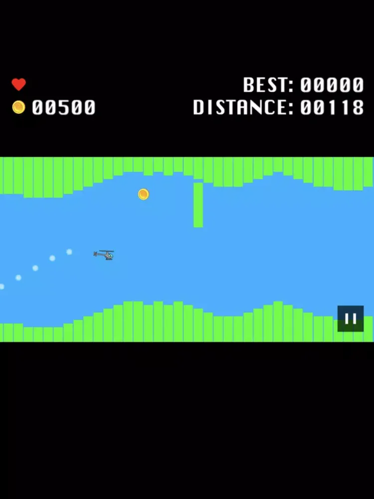 Tangkapan skrin Helicopter And Coins iPad 