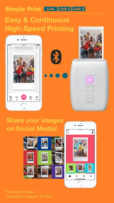 Captures d'écran de instax mini Link