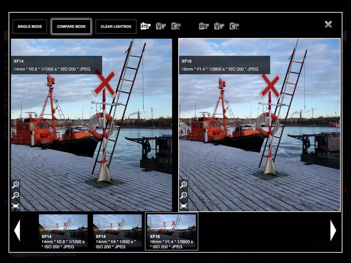 Capturas de tela do Fujifilm X mount Lenses iPad 