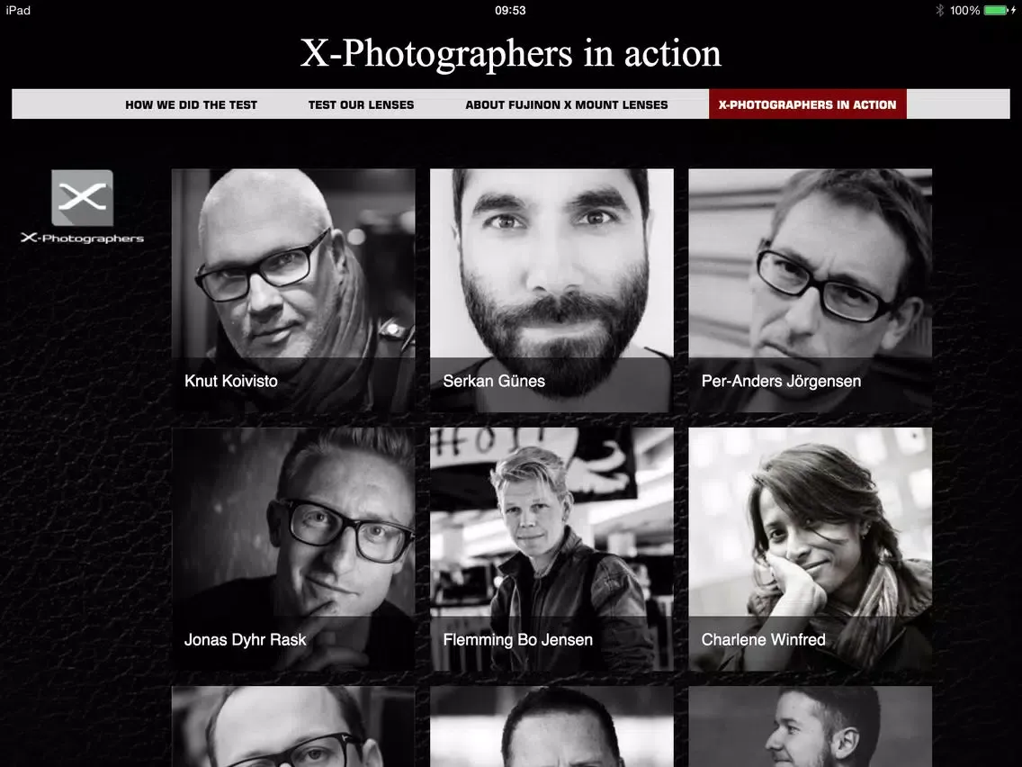 Capturas de tela do Fujifilm X mount Lenses iPad 