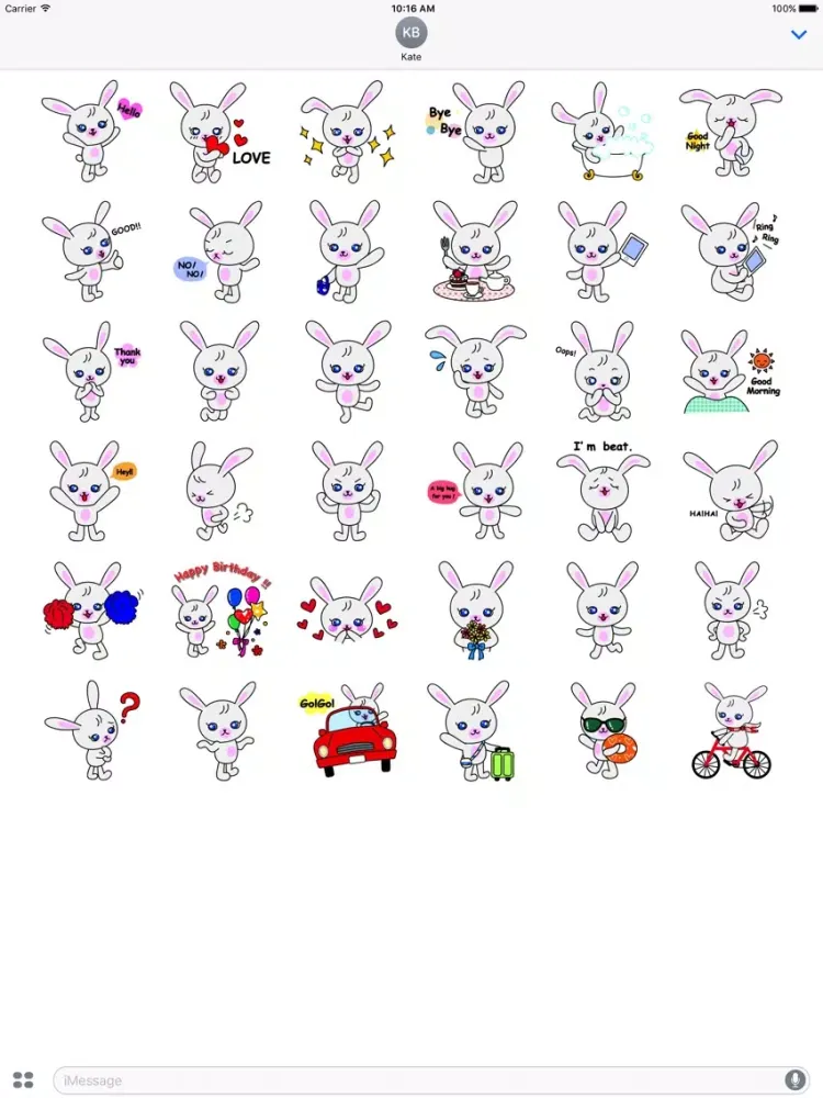 Lovely bunny ”Nana" iPad  Screenshots