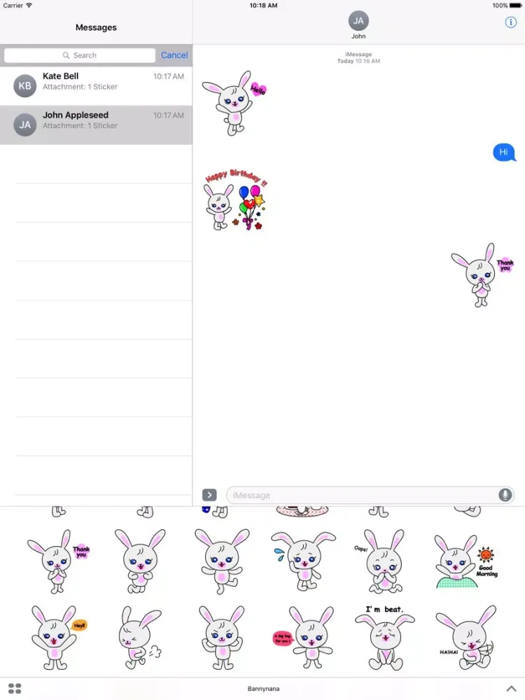 Lovely bunny ”Nana" iPad  Screenshots