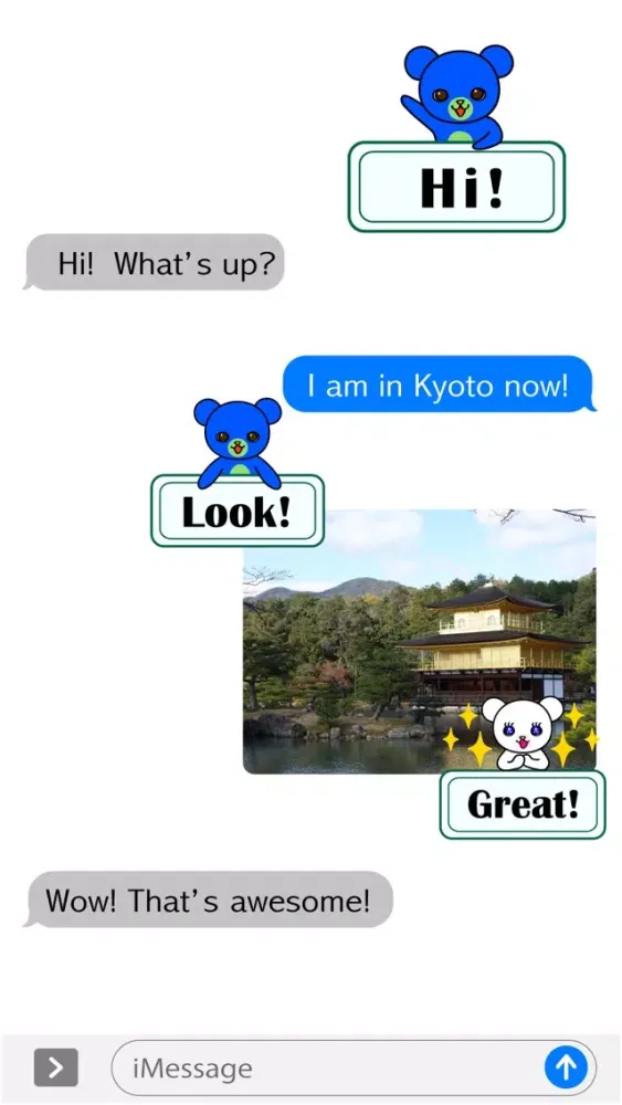 Pretty Little Bears English Stickers “Lola&Enzo"应用截图