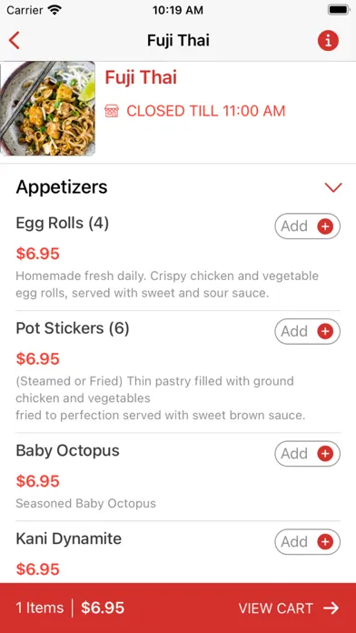 Zrzuty ekranu Fuji Thai