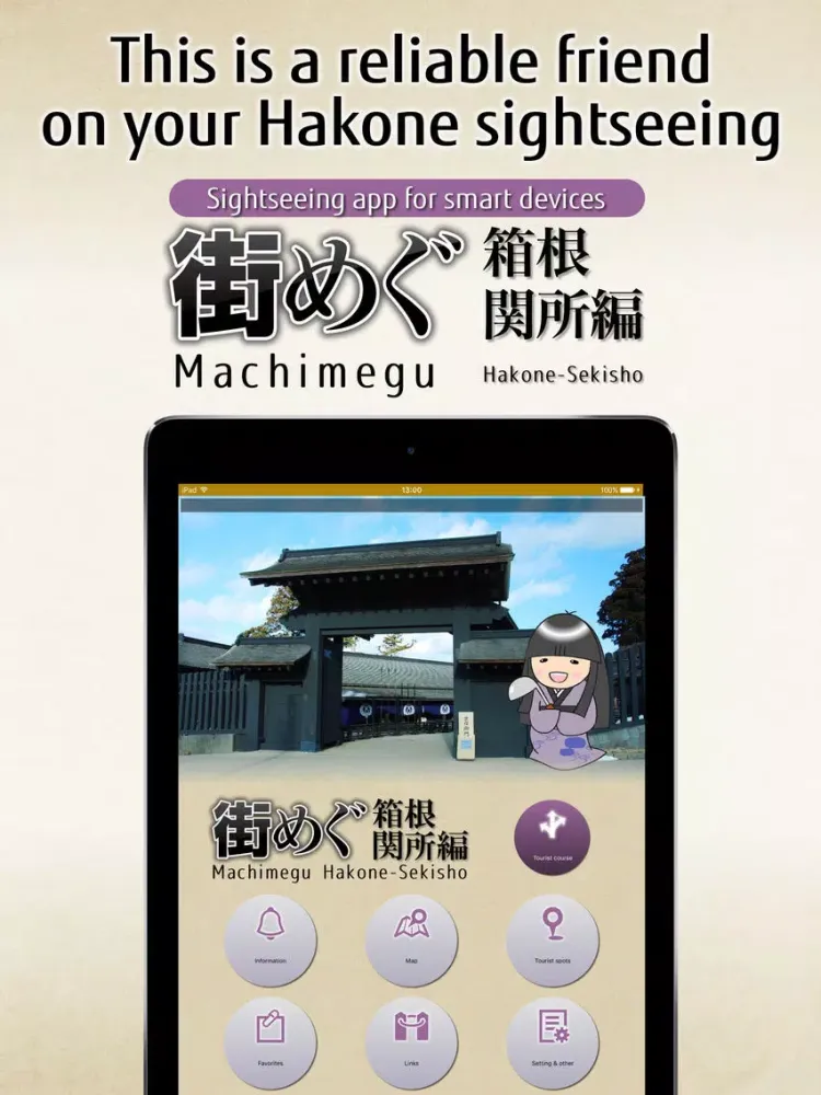 App to enjoy Hakone Checkpoint iPad  Screenshots