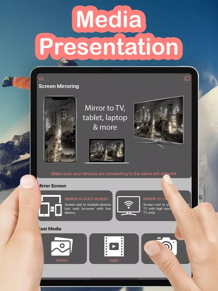 Ảnh chụp màn hình của Screen Mirroring & Cast For TV iPad 