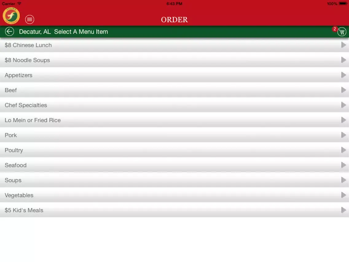 Fulin’s Asian Cuisine iPad  Screenshots