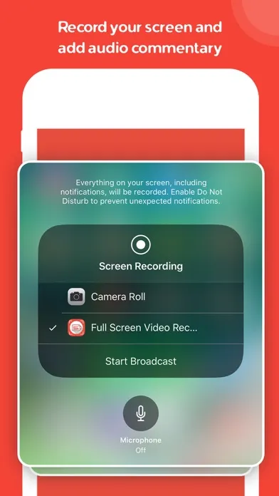 Tangkapan skrin Full Screen Video Recorder