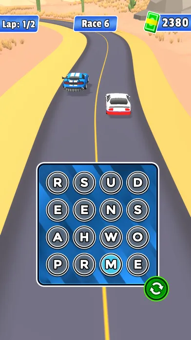 Capturas de tela do Word Blitz Race