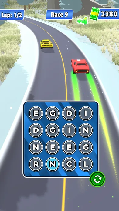 Capturas de tela do Word Blitz Race