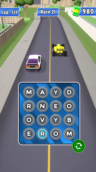 Capturas de tela do Word Blitz Race
