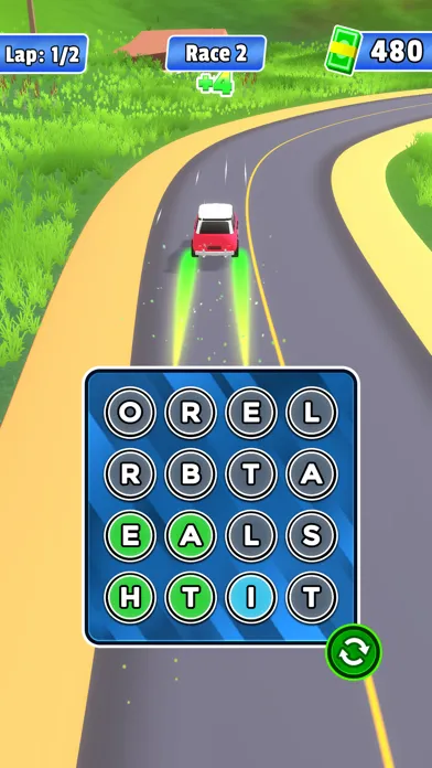 Capturas de tela do Word Blitz Race