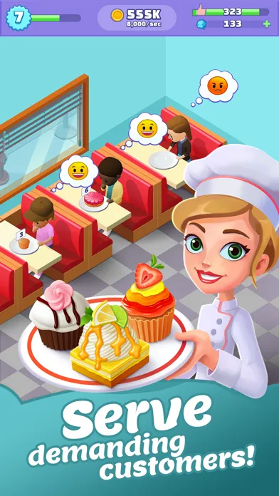 Capturas de tela do Merge Bakery