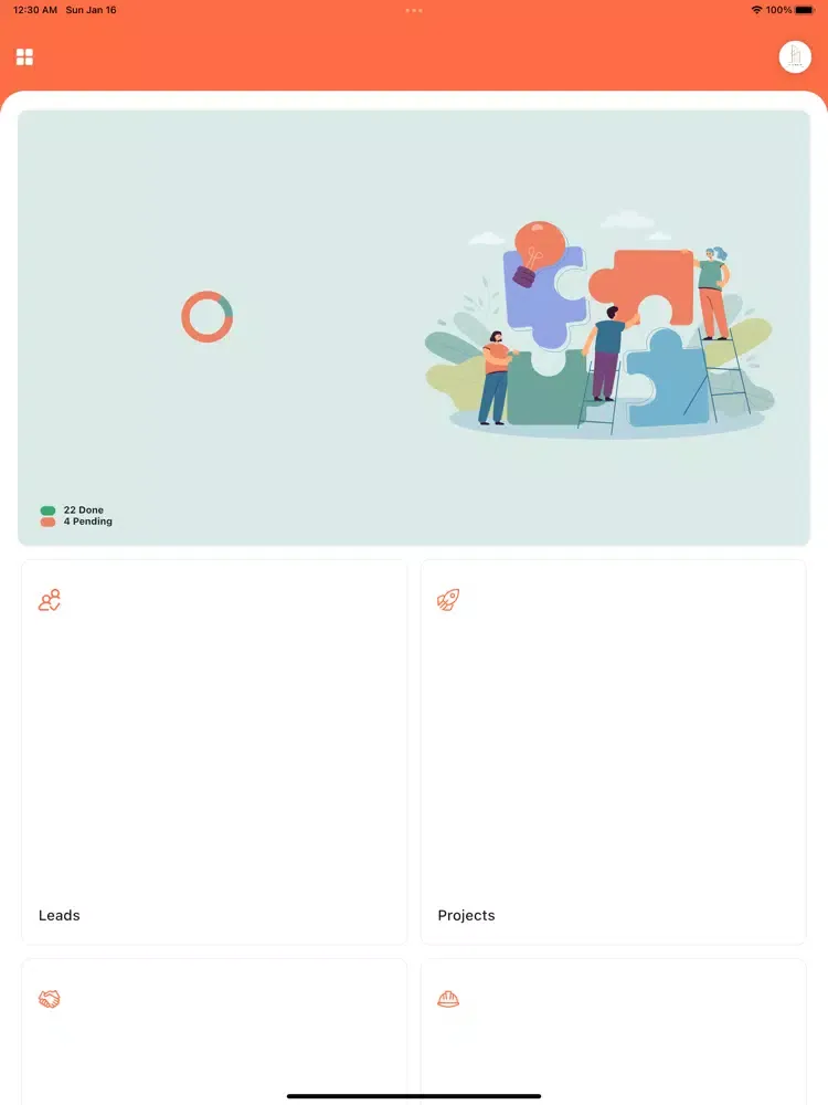 Full House CRM iPad  Screenshots