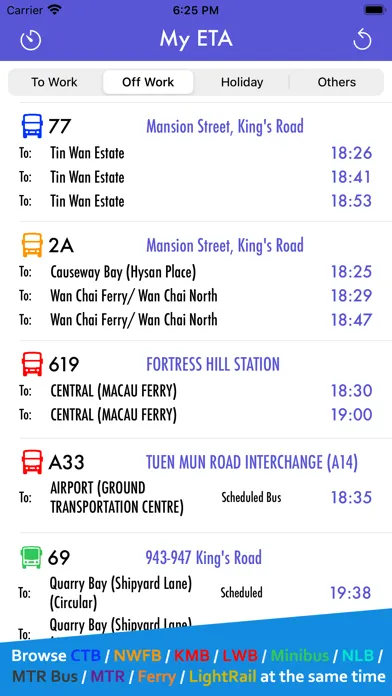 Zrzuty ekranu My ETA HK - Transport Easy