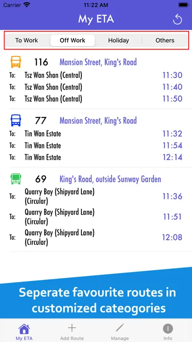 Zrzuty ekranu My ETA HK - Transport Easy