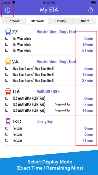 Zrzuty ekranu My ETA HK - Transport Easy