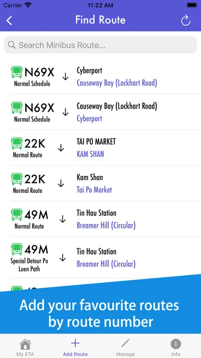 Zrzuty ekranu My ETA HK - Transport Easy