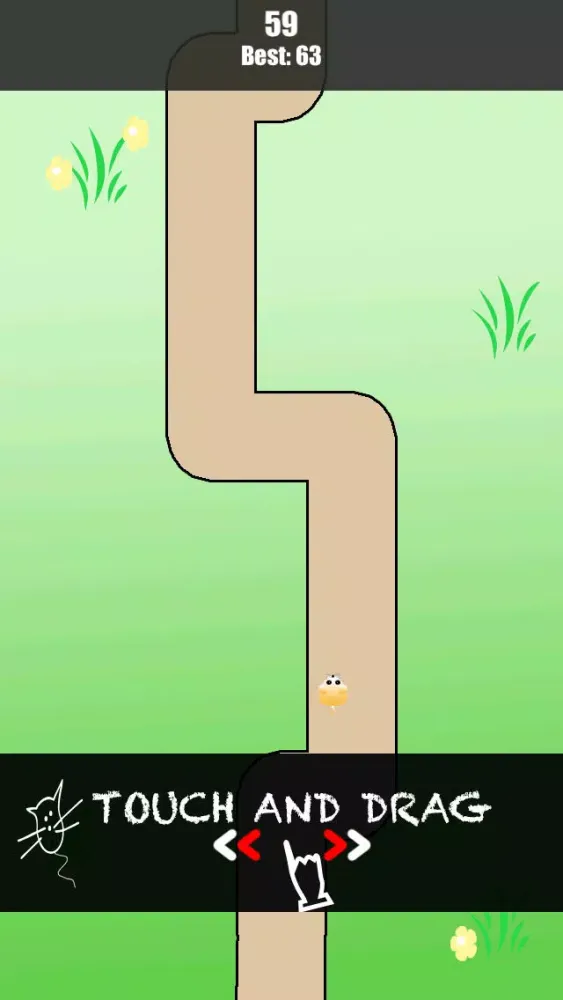 Active Hamster Running In Line - Stay On The Path Game スクリーンショット